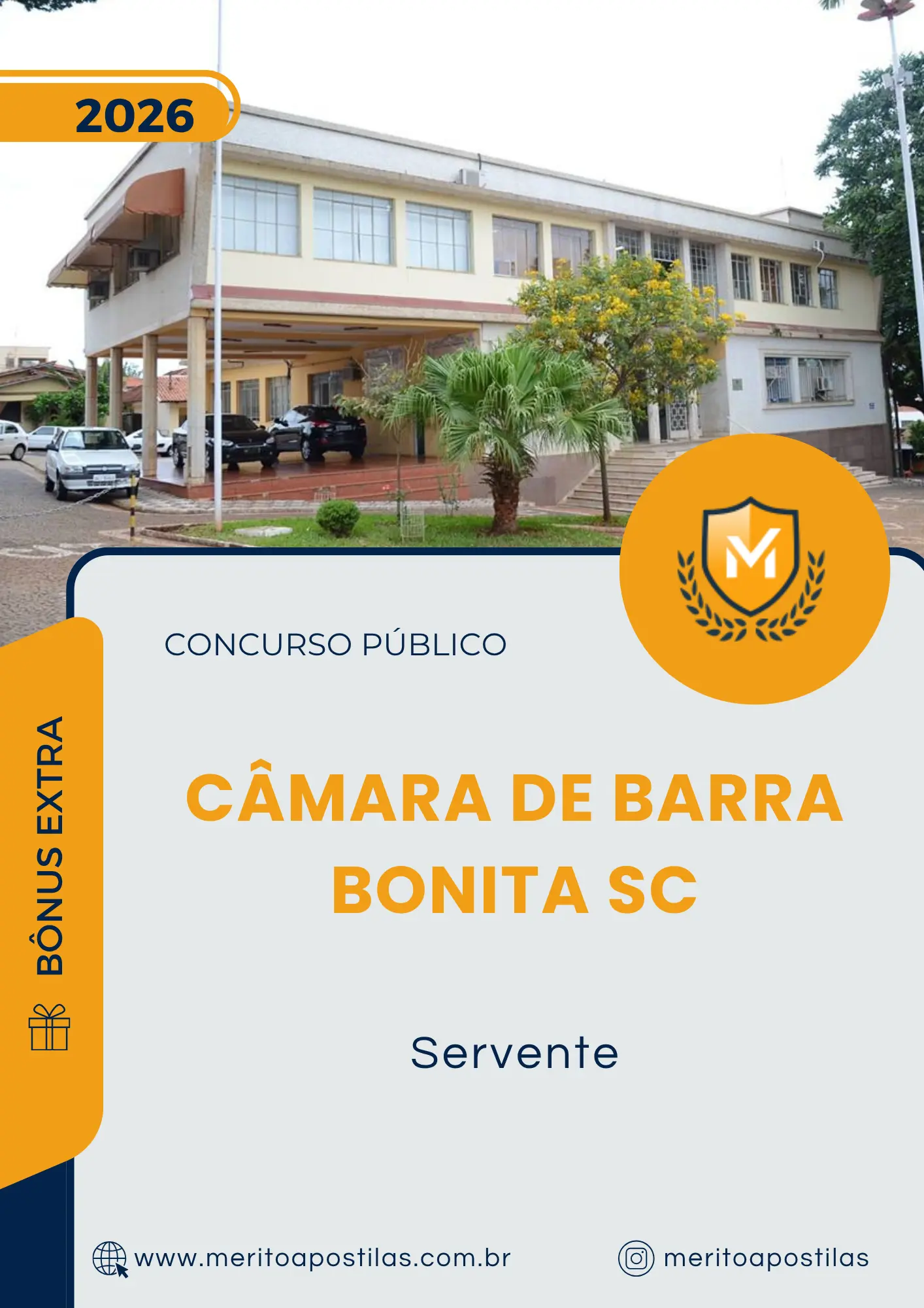 Apostila Servente Prefeitura e Câmara de Barra Bonita SC 2026