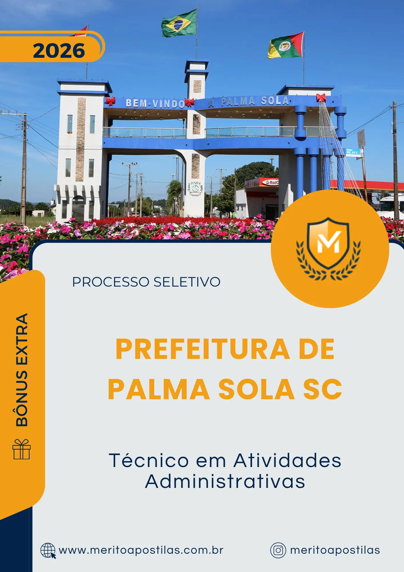Apostila Técnico em Atividades Administrativas Prefeitura de Palma Sola SC 2026