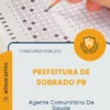 Apostila Agente Comunitário De Saúde Prefeitura de Sobrado PB 2026