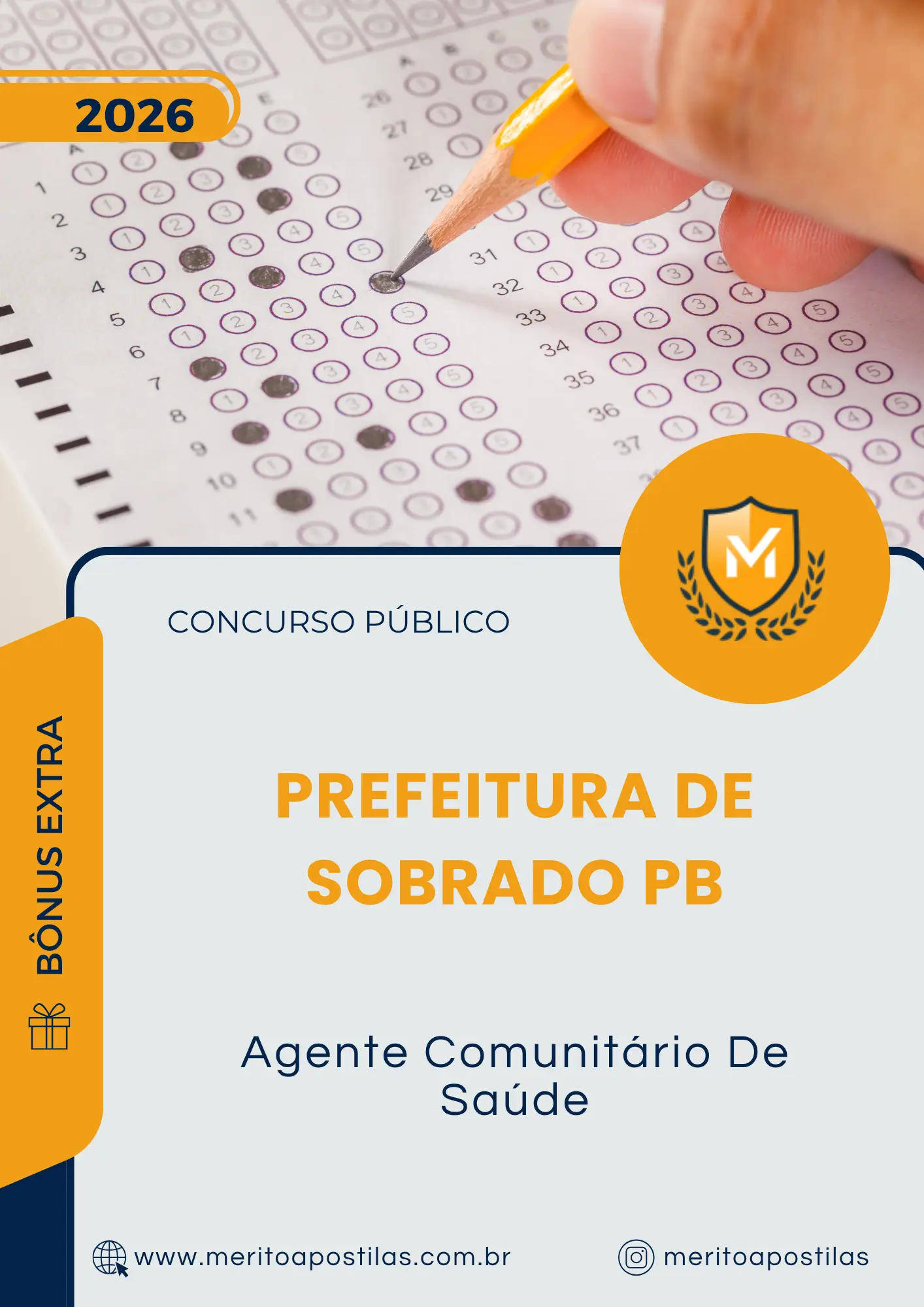 Apostila Agente Comunitário De Saúde Prefeitura de Sobrado PB 2026