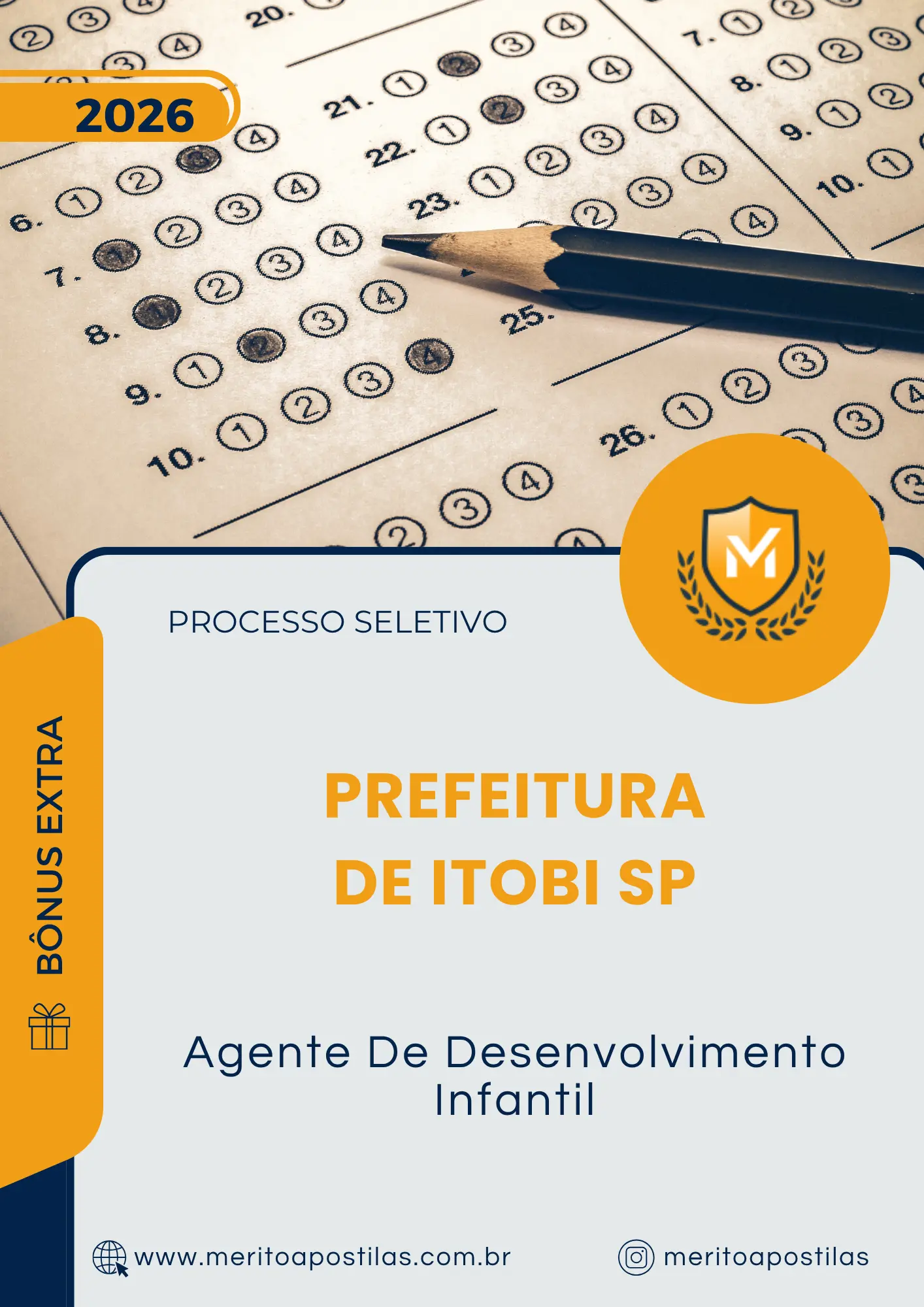 Apostila Agente De Desenvolvimento Infantil Prefeitura de Itobi SP 2026