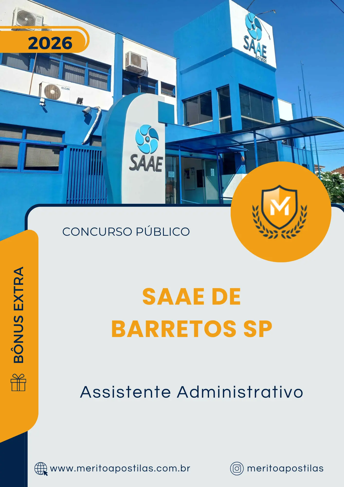 Apostila Assistente Administrativo Concurso Público SAAE de Barretos SP 2026