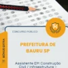 Apostila Assistente EM Construção Civil Infraestrutura Pedreiro Prefeitura de Bauru SP 2026
