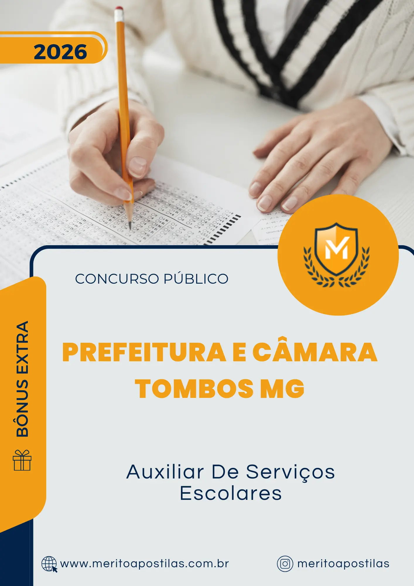 Apostila Auxiliar De Serviços Escolares Prefeitura e Câmara de Tombos MG 2026