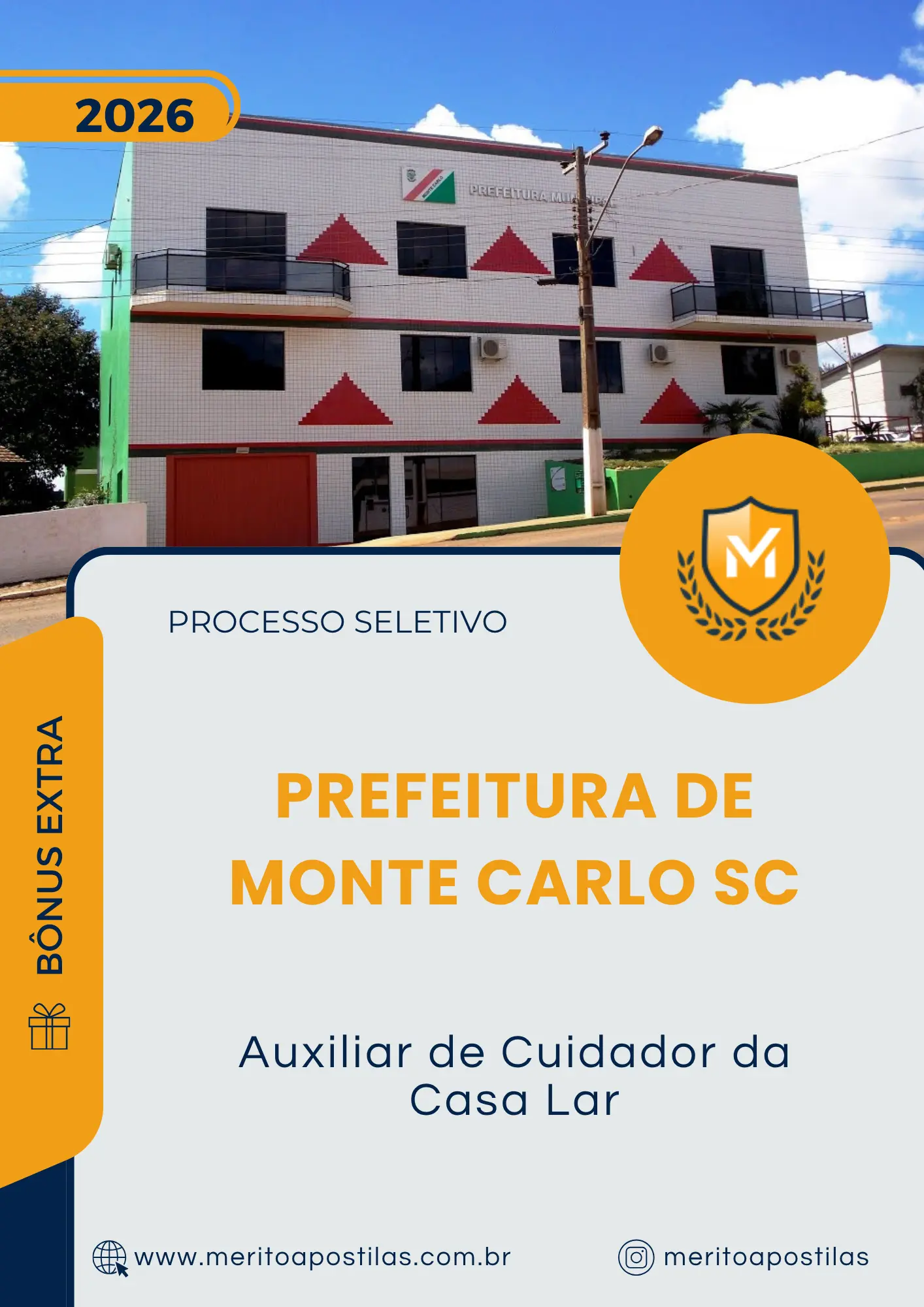 Apostila Auxiliar de Cuidador da Casa Lar Prefeitura de Monte Carlo SC 2026