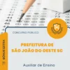 Apostila Auxiliar de Ensino Prefeitura de São João do Oeste SC 2026