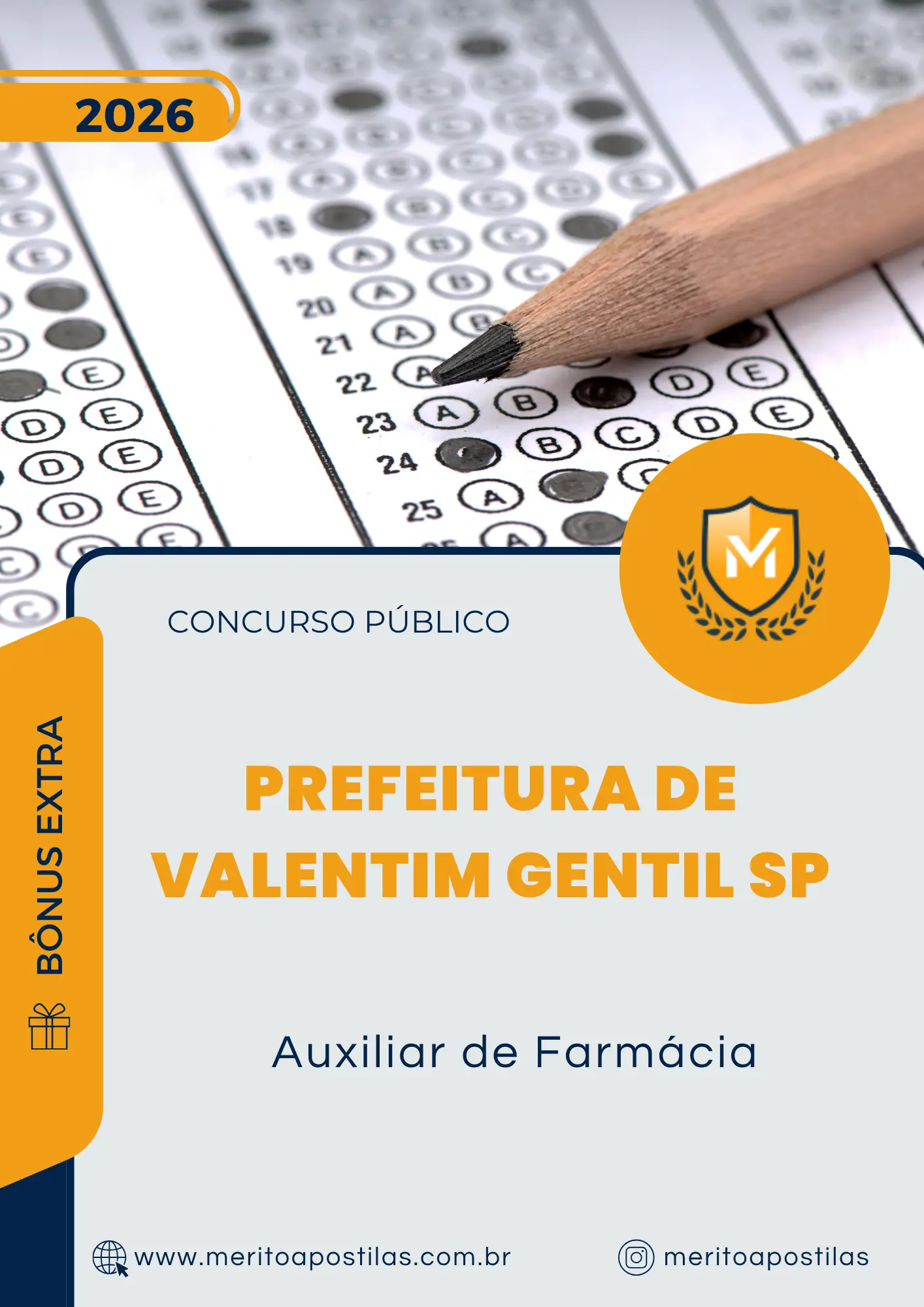 Apostila Auxiliar de Farmácia Prefeitura de Valentim Gentil SP 2026