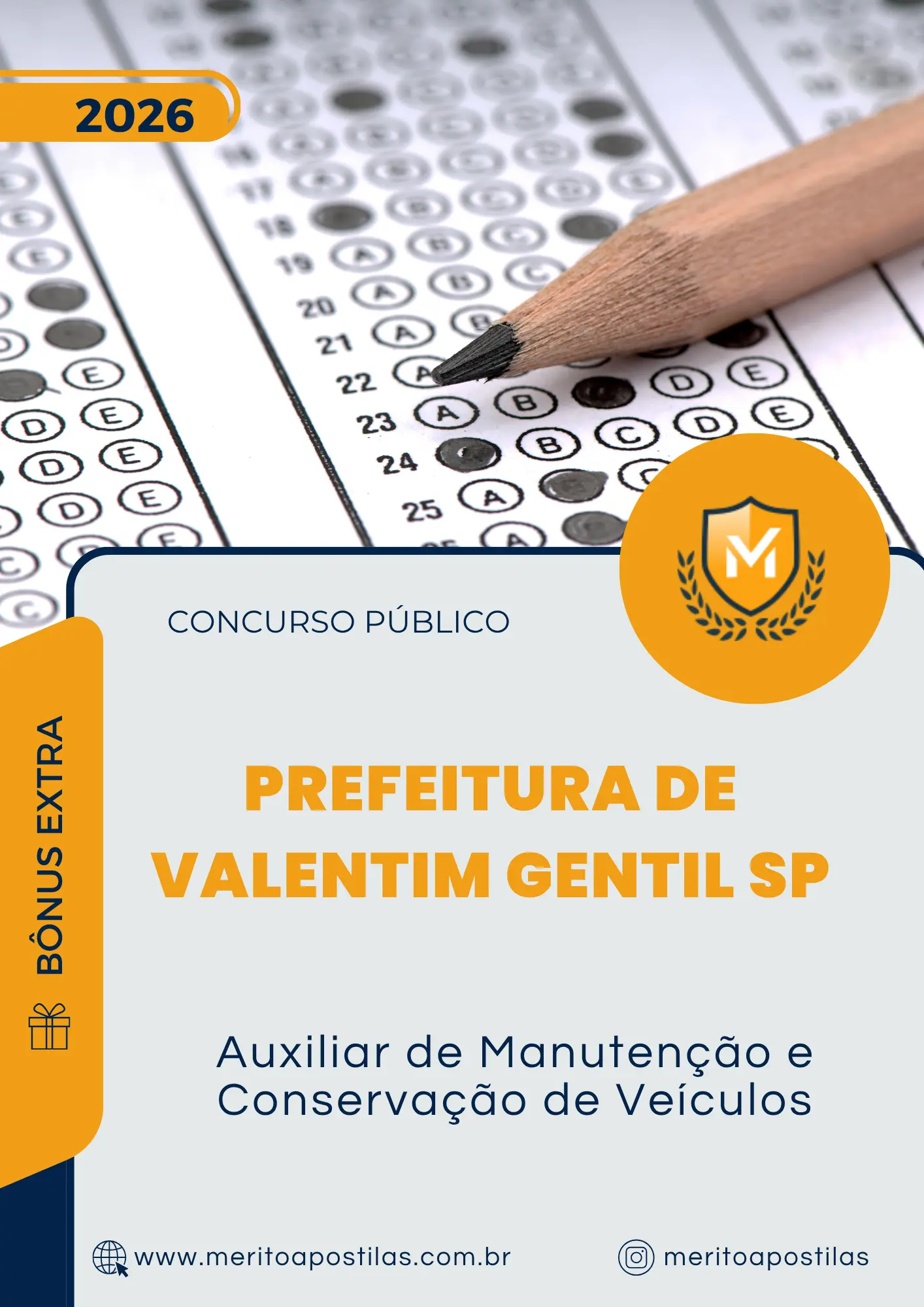 Apostila Auxiliar de Manutenção e Conservação de Veículos Prefeitura de Valentim Gentil SP 2026