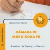Apostila Auxiliar de Serviços Gerais Câmara de Mãe d'Água PB 2026