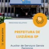 Apostila Auxiliar de Serviços Gerais Feminino Prefeitura de Luiziânia SP 2026