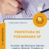 Apostila Auxiliar de Serviços Gerais Lixeiro Braçal Coveiro e Jardineiro Prefeitura de Porangaba SP 2026