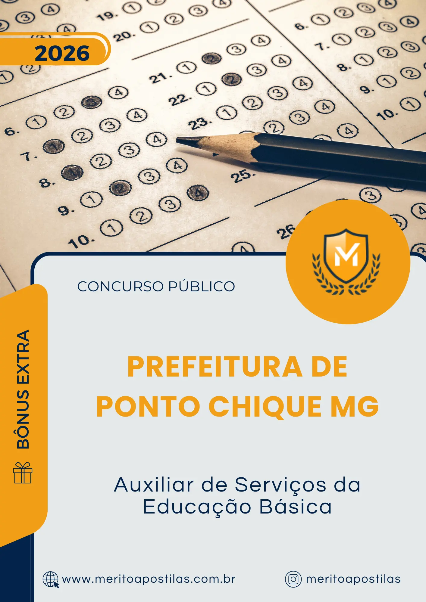 Apostila Auxiliar de Serviços da Educação Básica Prefeitura de Ponto Chique MG 2026