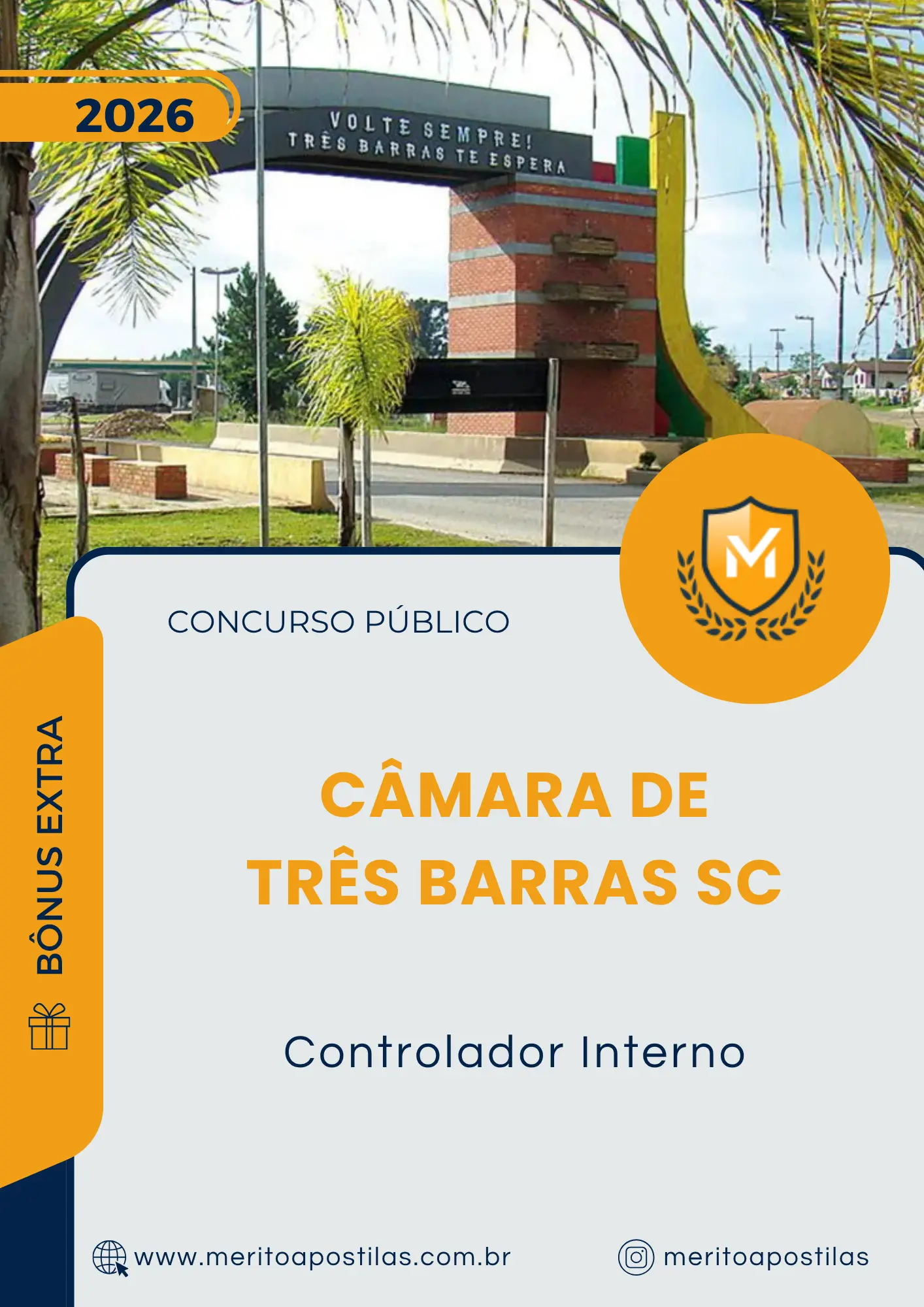Apostila Controlador Interno Câmara de Três Barras SC 2026