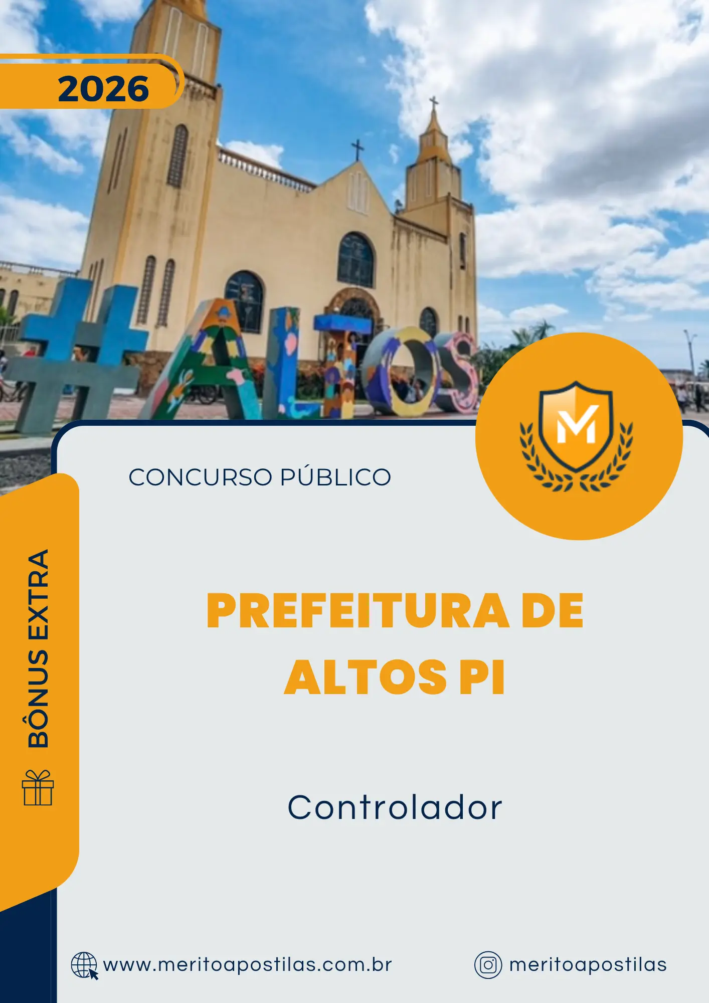 Apostila Controlador Prefeitura de Altos PI 2026