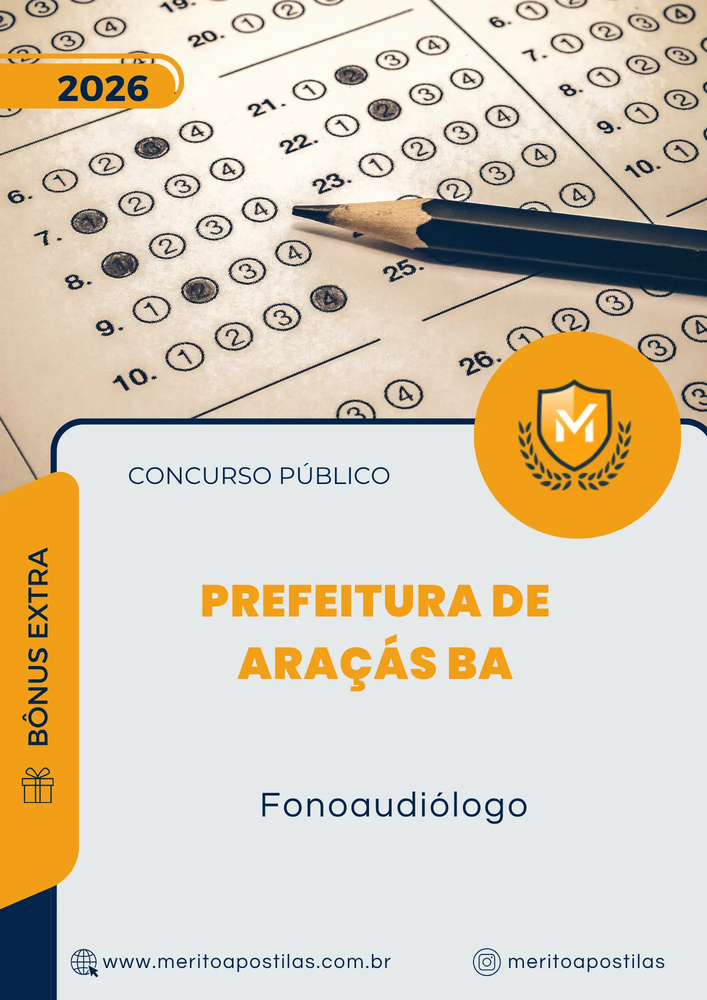 Apostila Fonoaudiólogo Prefeitura de Araçás BA 2026
