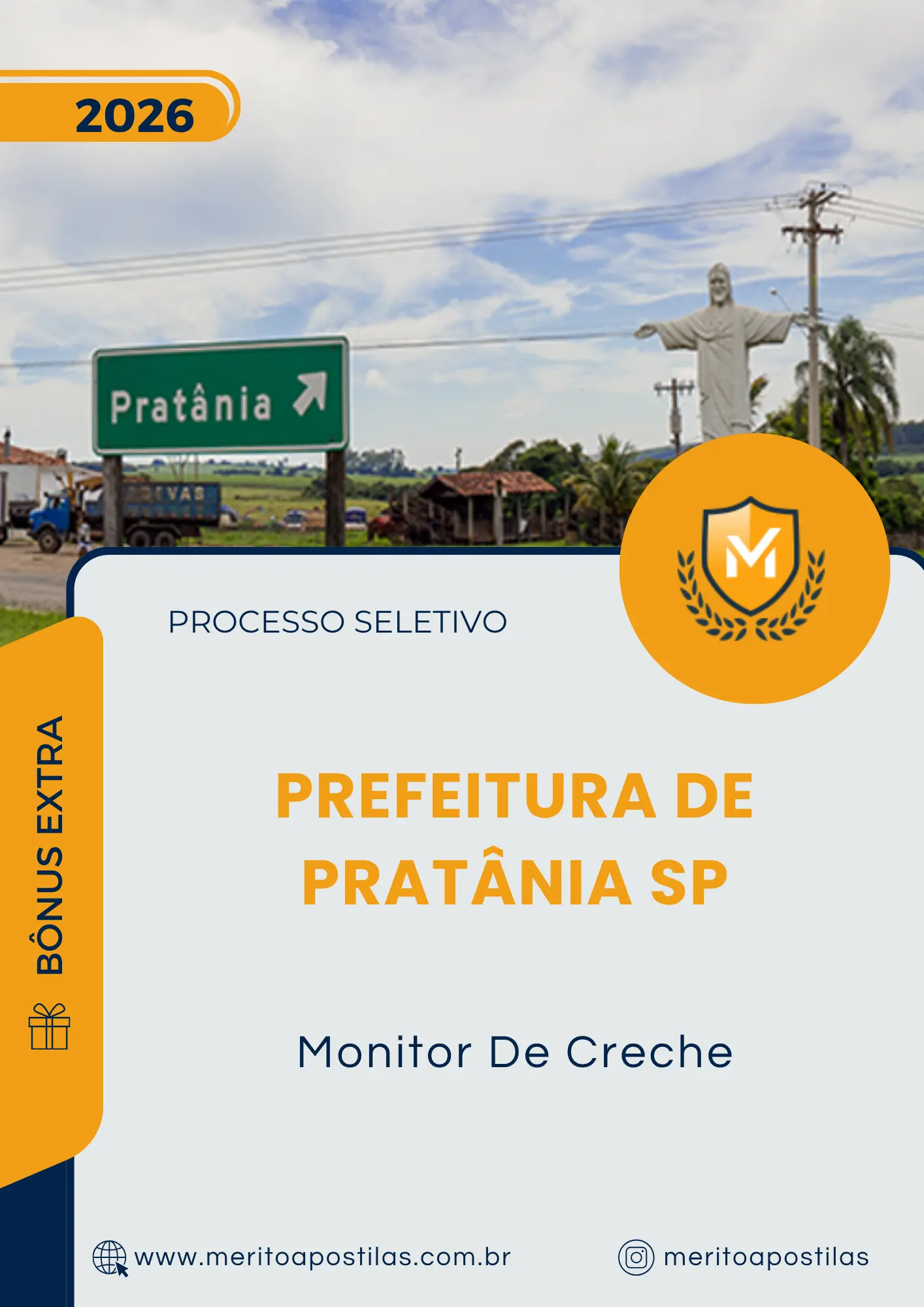 Apostila Monitor De Creche Prefeitura de Pratânia SP 2026