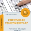Apostila Monitor de Educação Especial Prefeitura de Valentim Gentil SP 2026