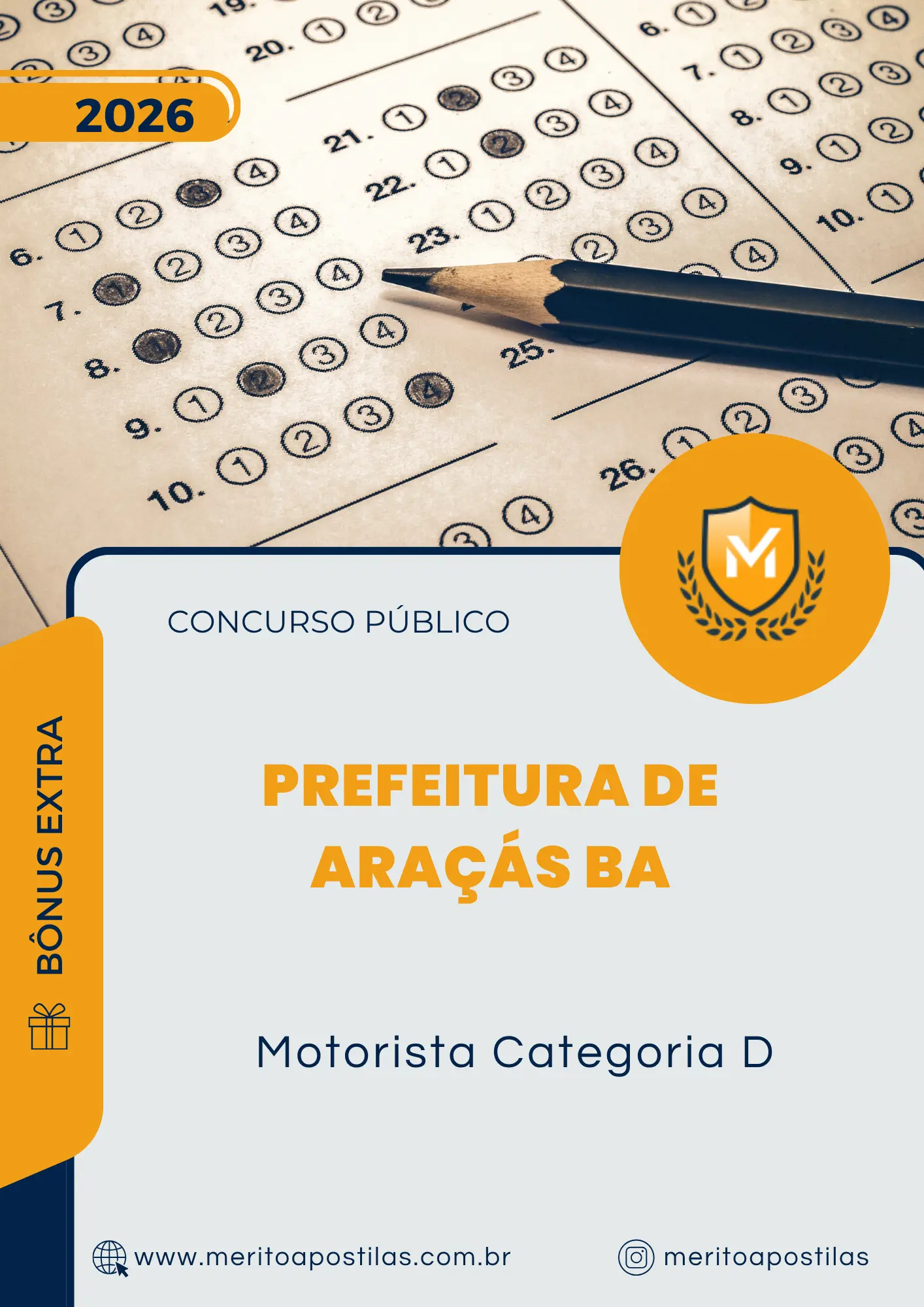 Apostila Motorista Categoria D Prefeitura de Araçás BA 2026