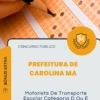 Apostila Motorista De Transporte Escolar Categoria D Ou E Prefeitura de Carolina MA 2026