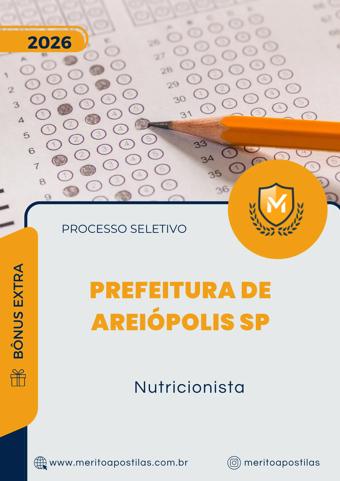 Apostila Nutricionista Prefeitura de Areiópolis SP 2026