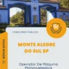 Apostila Operador De Máquina Motoniveladora Prefeitura de Monte Alegre do Sul SP 2026