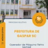Apostila Operador de Máquina Retro SAMAE Prefeitura de Gaspar SC 2026