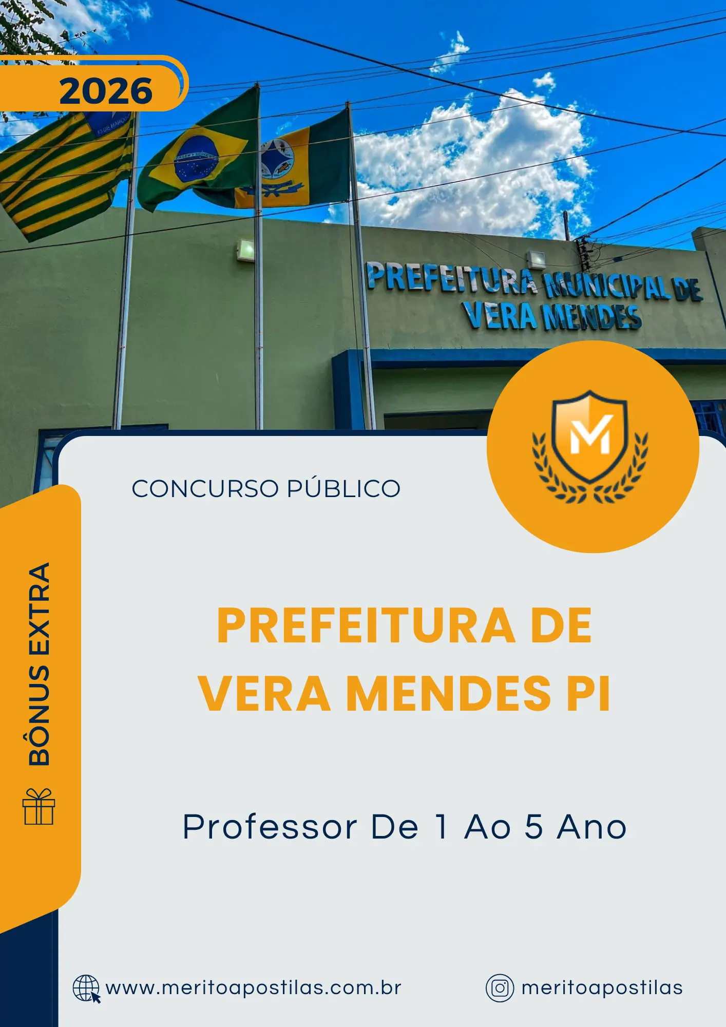 Apostila Professor De 1 Ao 5 Ano Prefeitura de Vera Mendes PI 2026