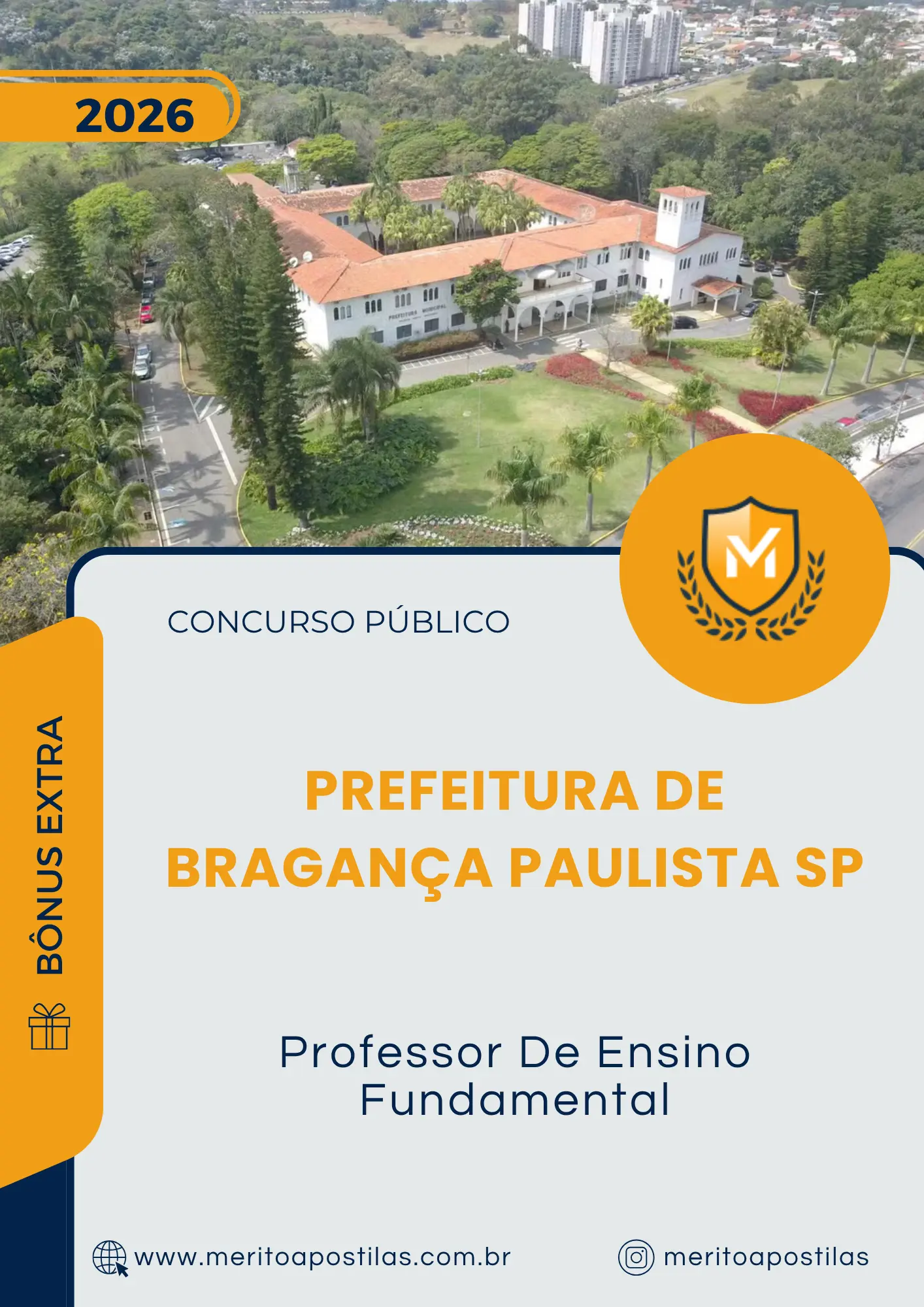 Apostila Professor De Ensino Fundamental Prefeitura de Bragança Paulista SP 2026