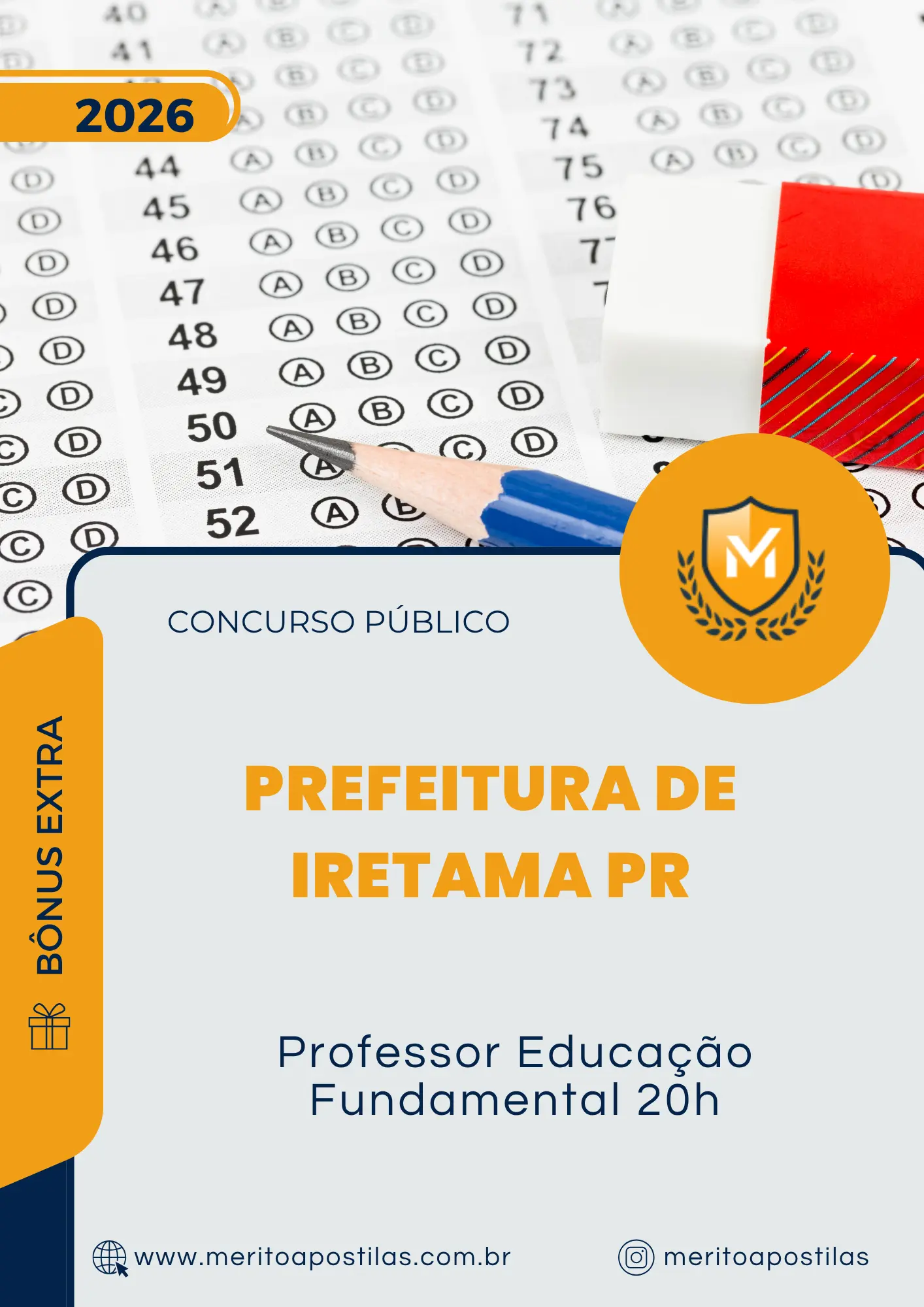 Apostila Professor Educação Fundamental 20h Prefeitura de Iretama PR 2026