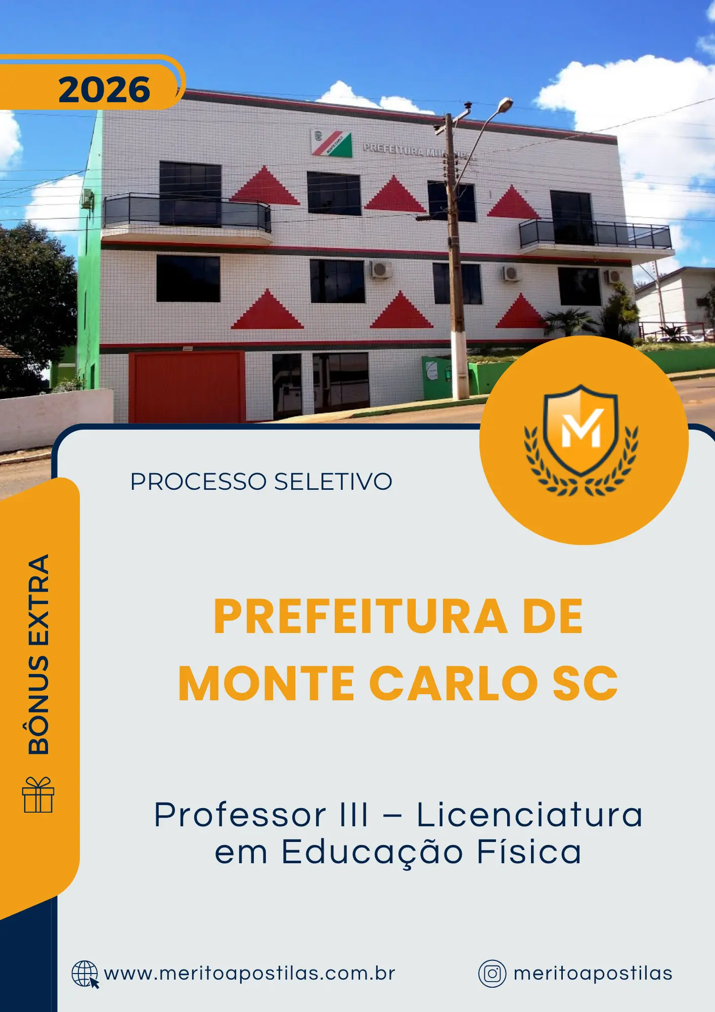 Apostila Professor III Licenciatura em Educação Física Prefeitura de Monte Carlo SC 2026