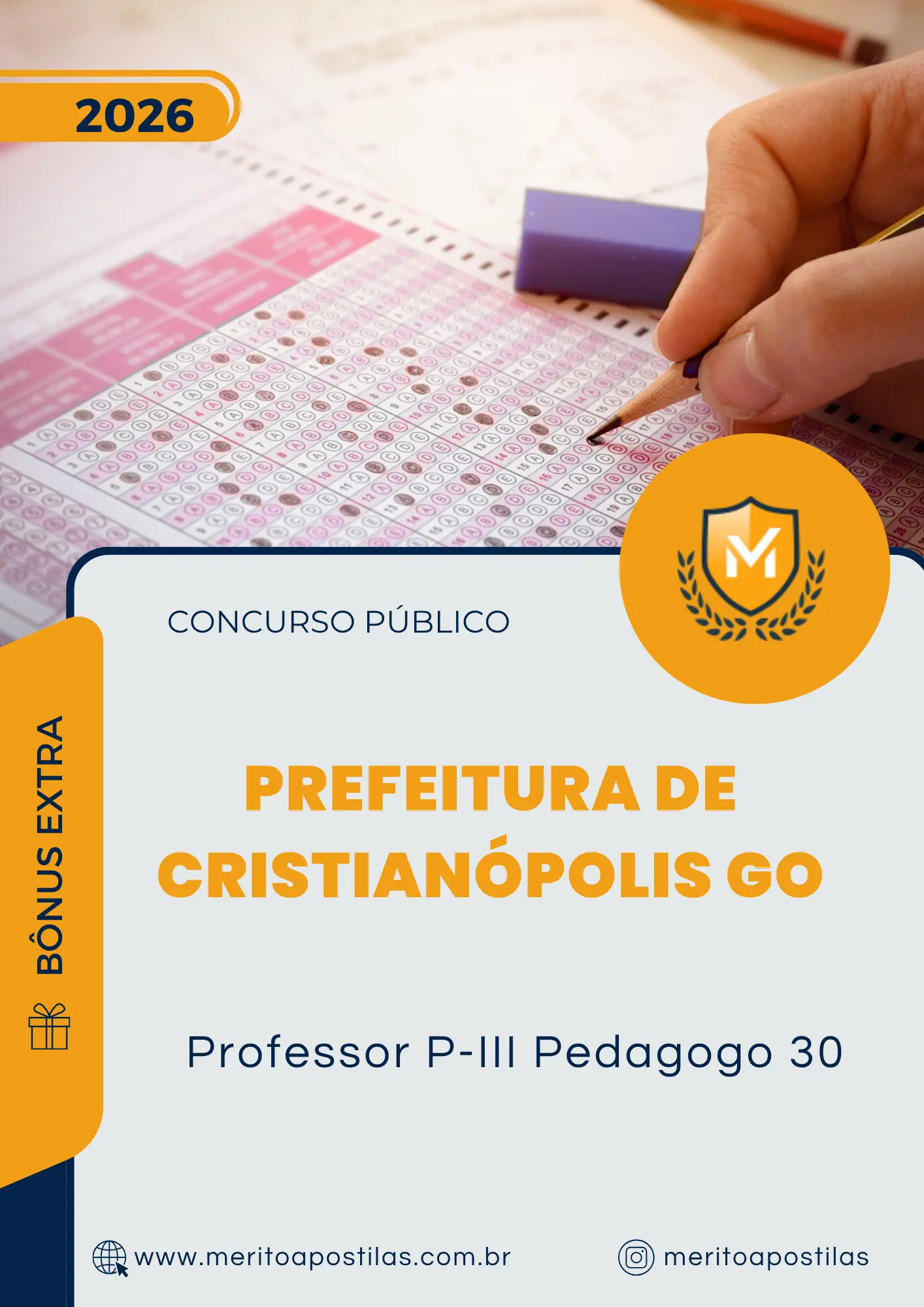 Apostila Professor P III Pedagogo 30 Prefeitura de Cristianópolis GO 2026