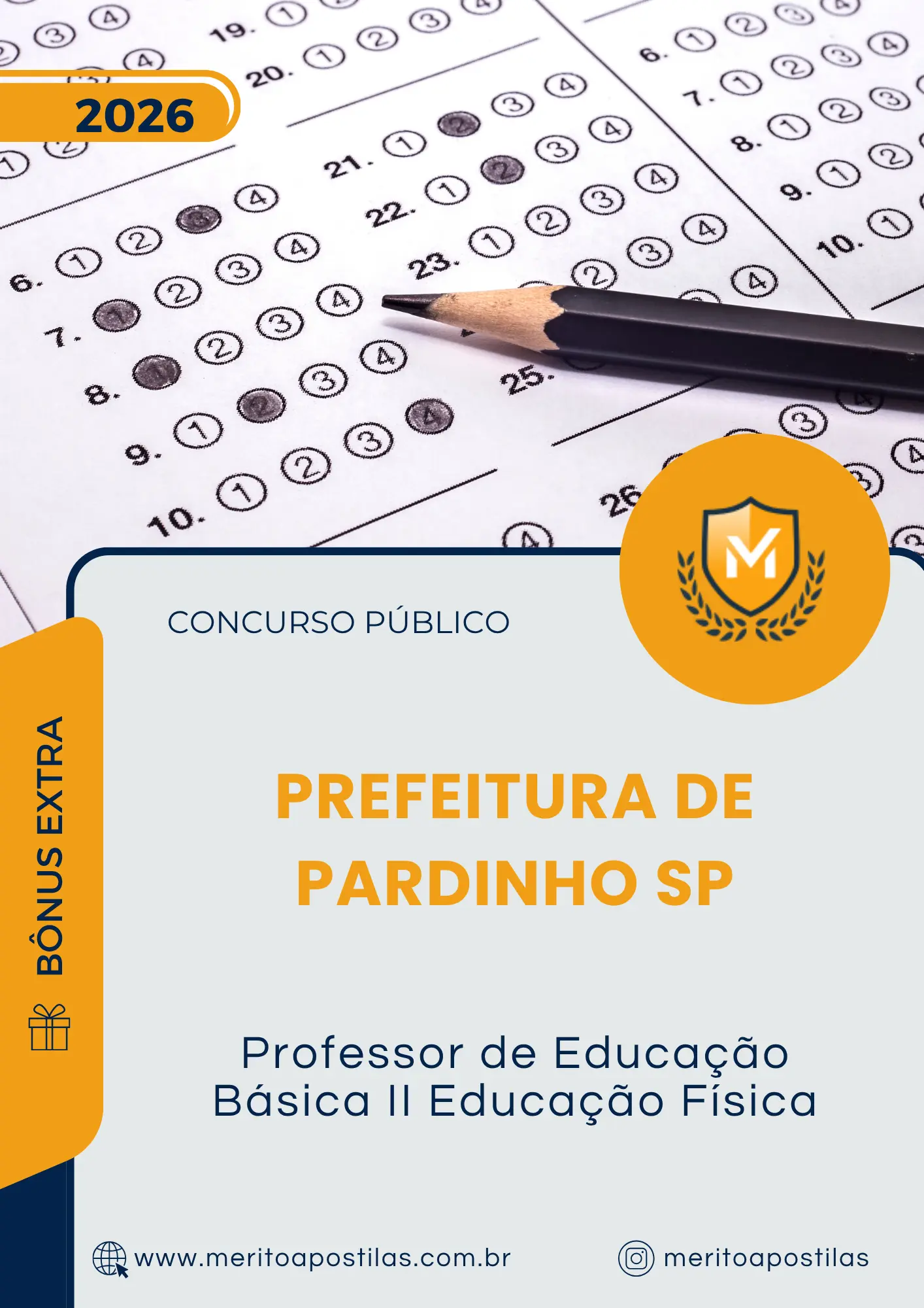 Apostila Professor de Educação Básica II Educação Física Prefeitura de Pardinho SP 2026