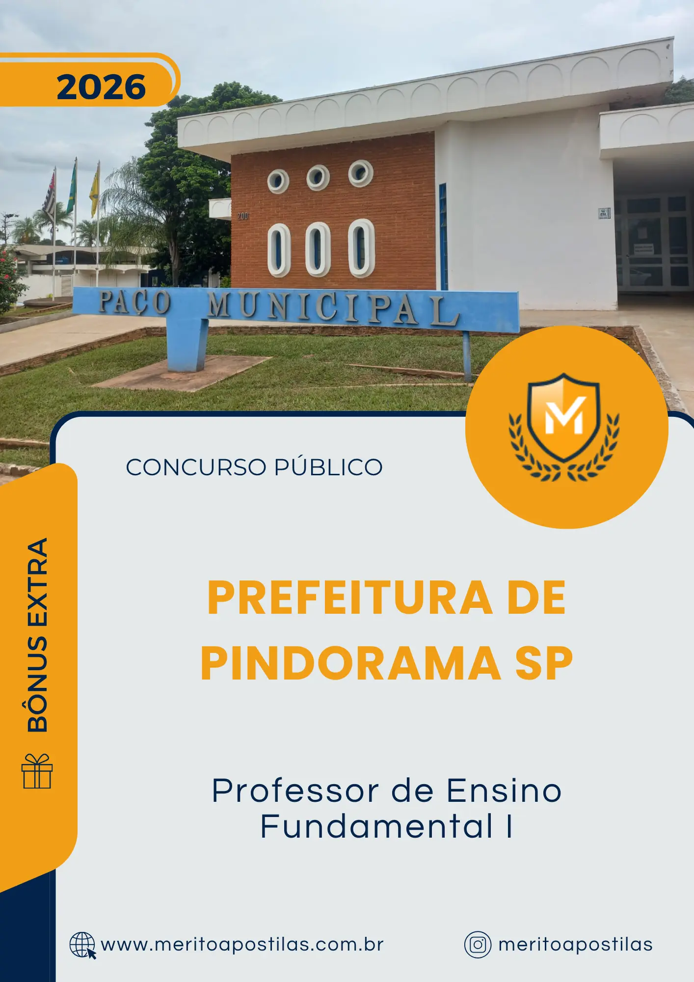 Apostila Professor de Ensino Fundamental I Prefeitura de Pindorama SP 2026