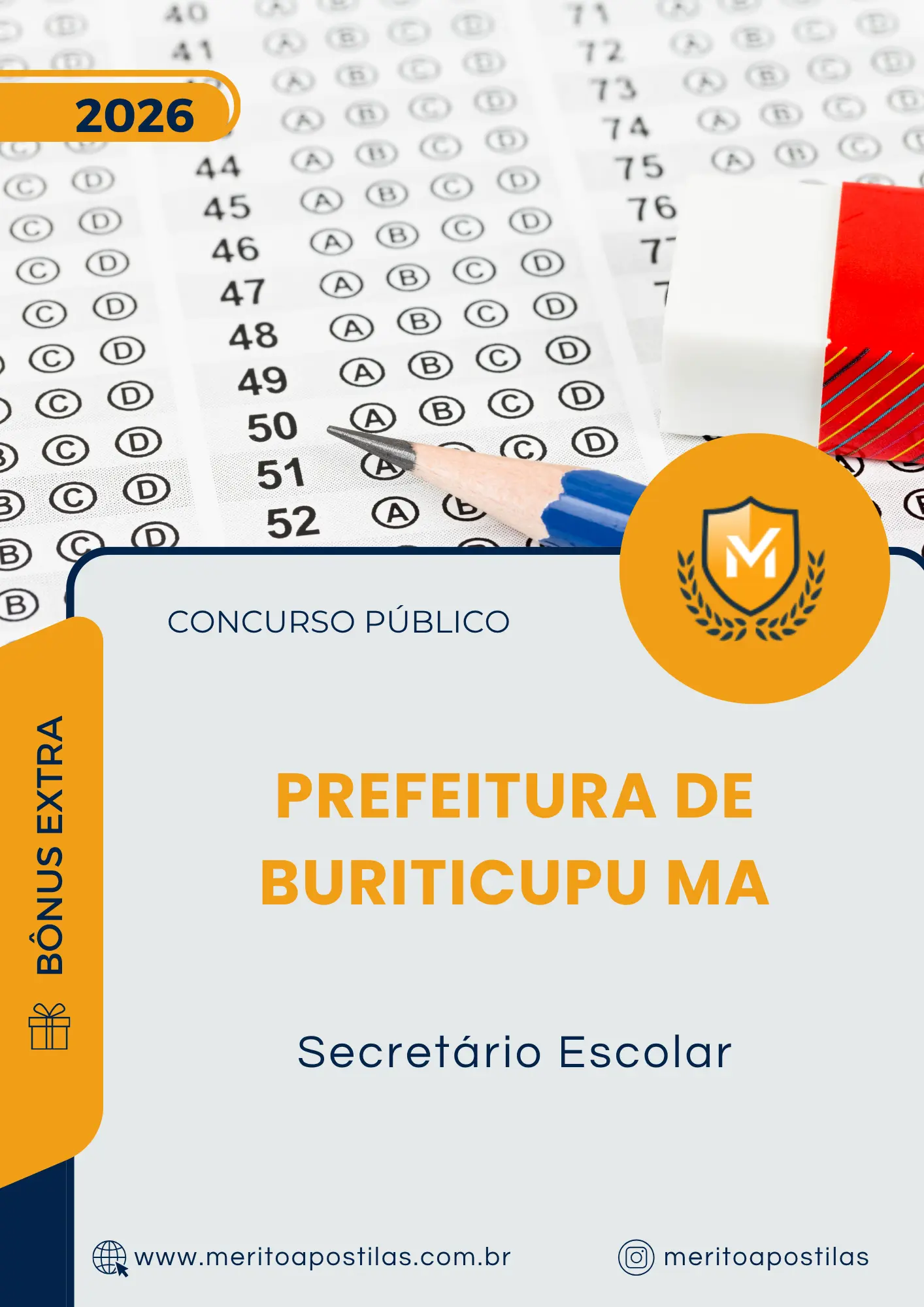 Apostila Secretário Escolar Prefeitura de Buriticupu MA 2026