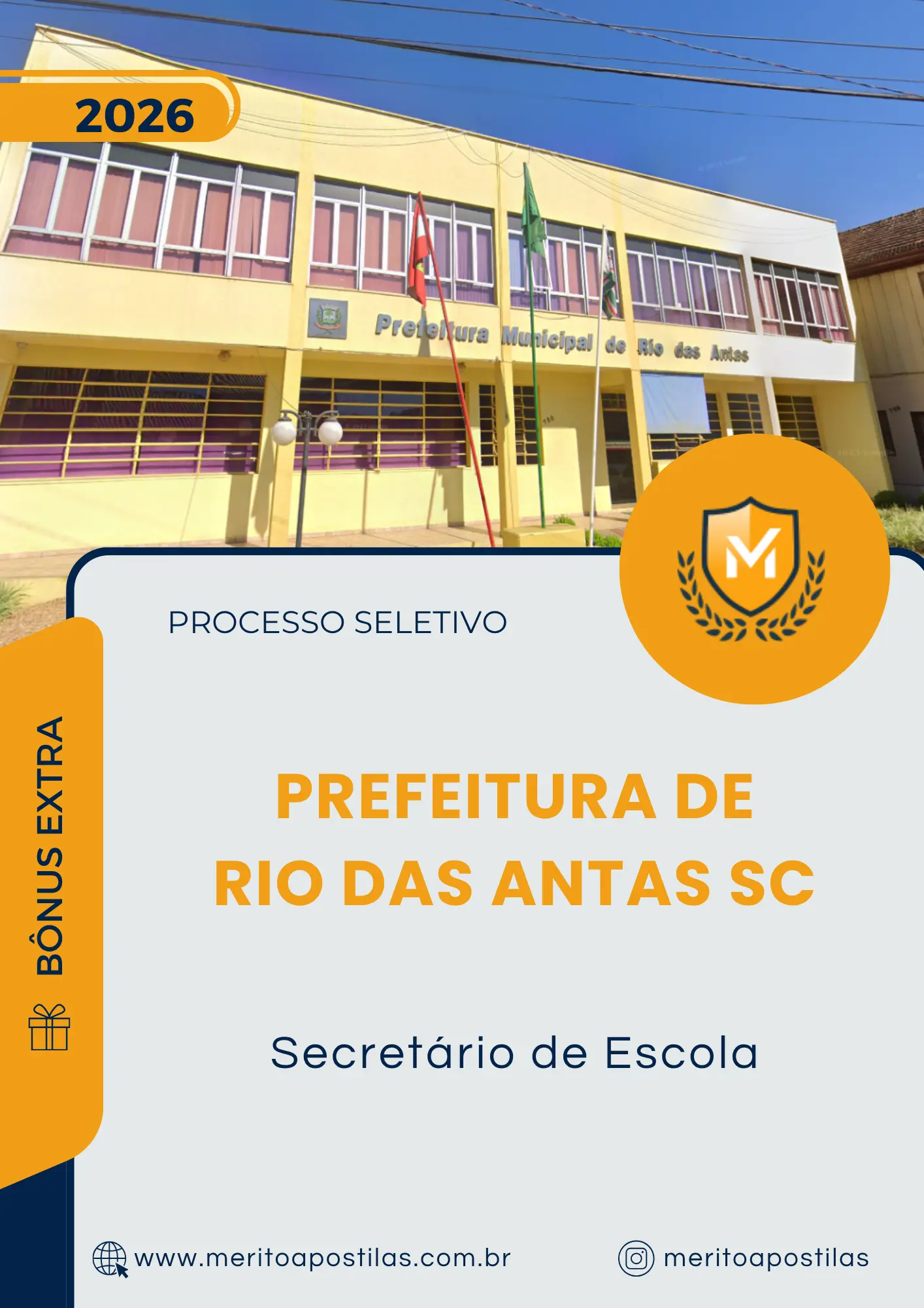 Apostila Secretário de Escola Prefeitura de Rio das Antas SC 2026