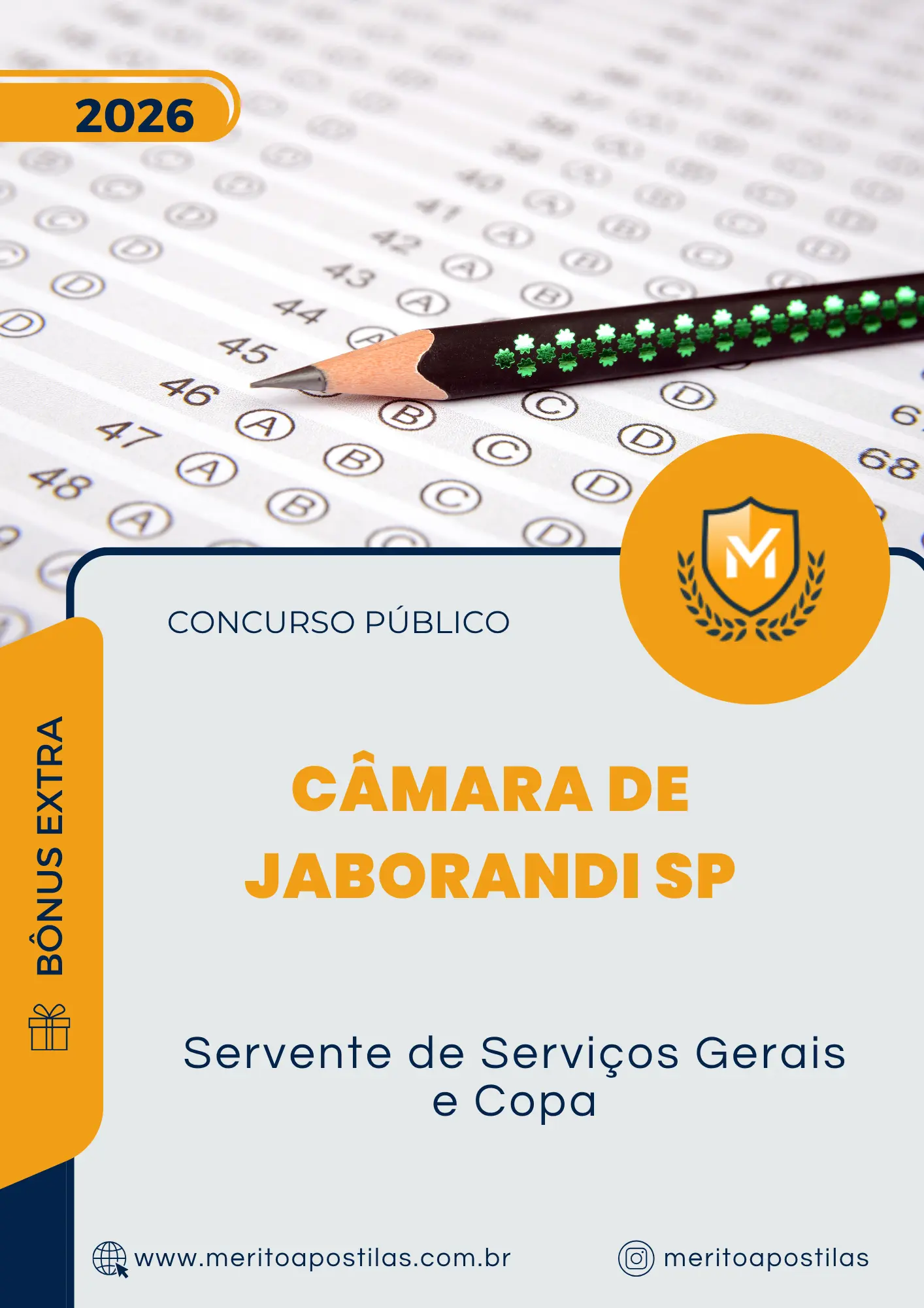 Apostila Servente de Serviços Gerais e Copa Câmara de Jaborandi SP 2026