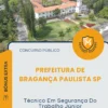 Apostila Técnico Em Segurança Do Trabalho Júnior Prefeitura de Bragança Paulista SP 2026