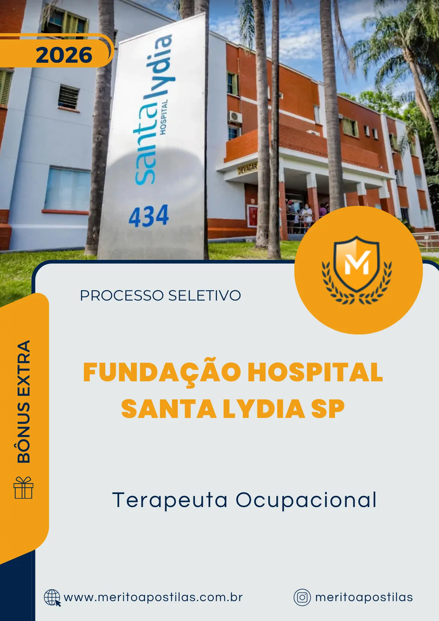Apostila Terapeuta Ocupacional Processo Seletivo Fundação Hospital Santa Lydia SP 2026