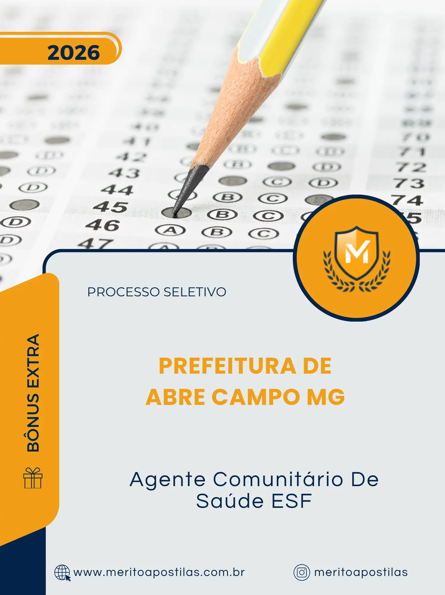 Apostila Agente Comunitário De Saúde ESF Prefeitura de Abre Campo MG 2026