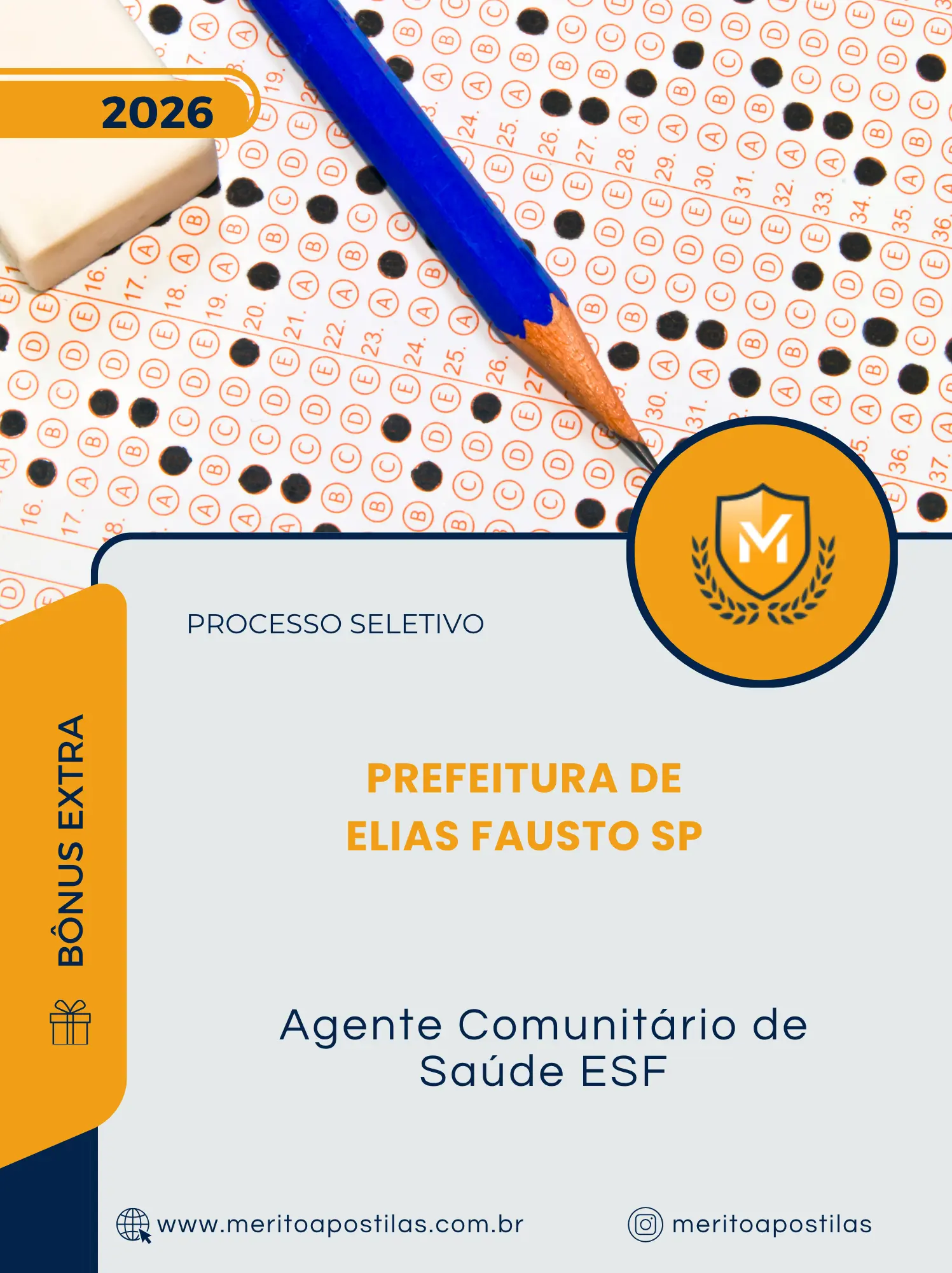 Apostila Agente Comunitário de Saúde ESF Prefeitura de Elias Fausto SP 2026