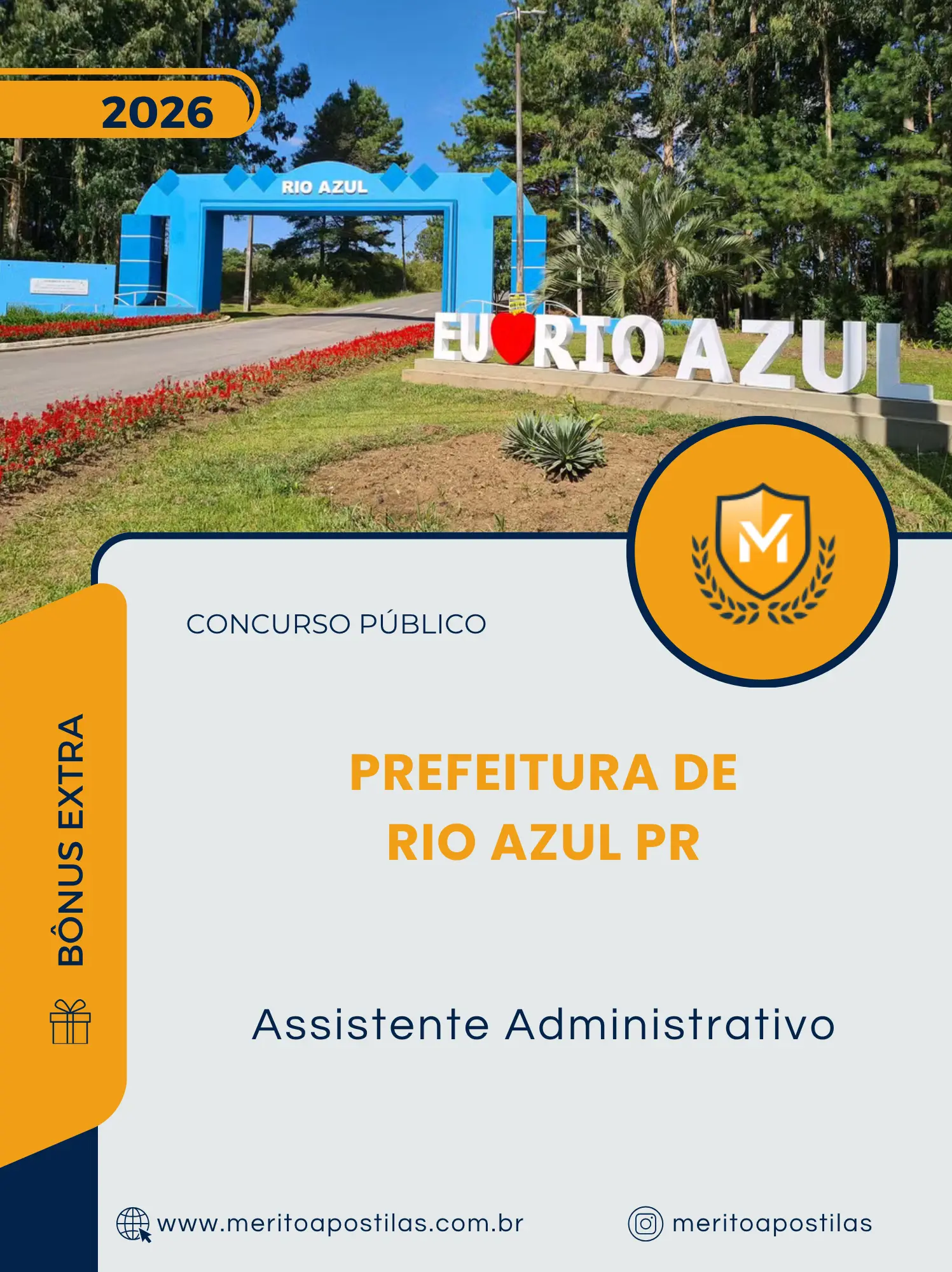 Apostila Assistente Administrativo Prefeitura de Rio Azul PR 2026