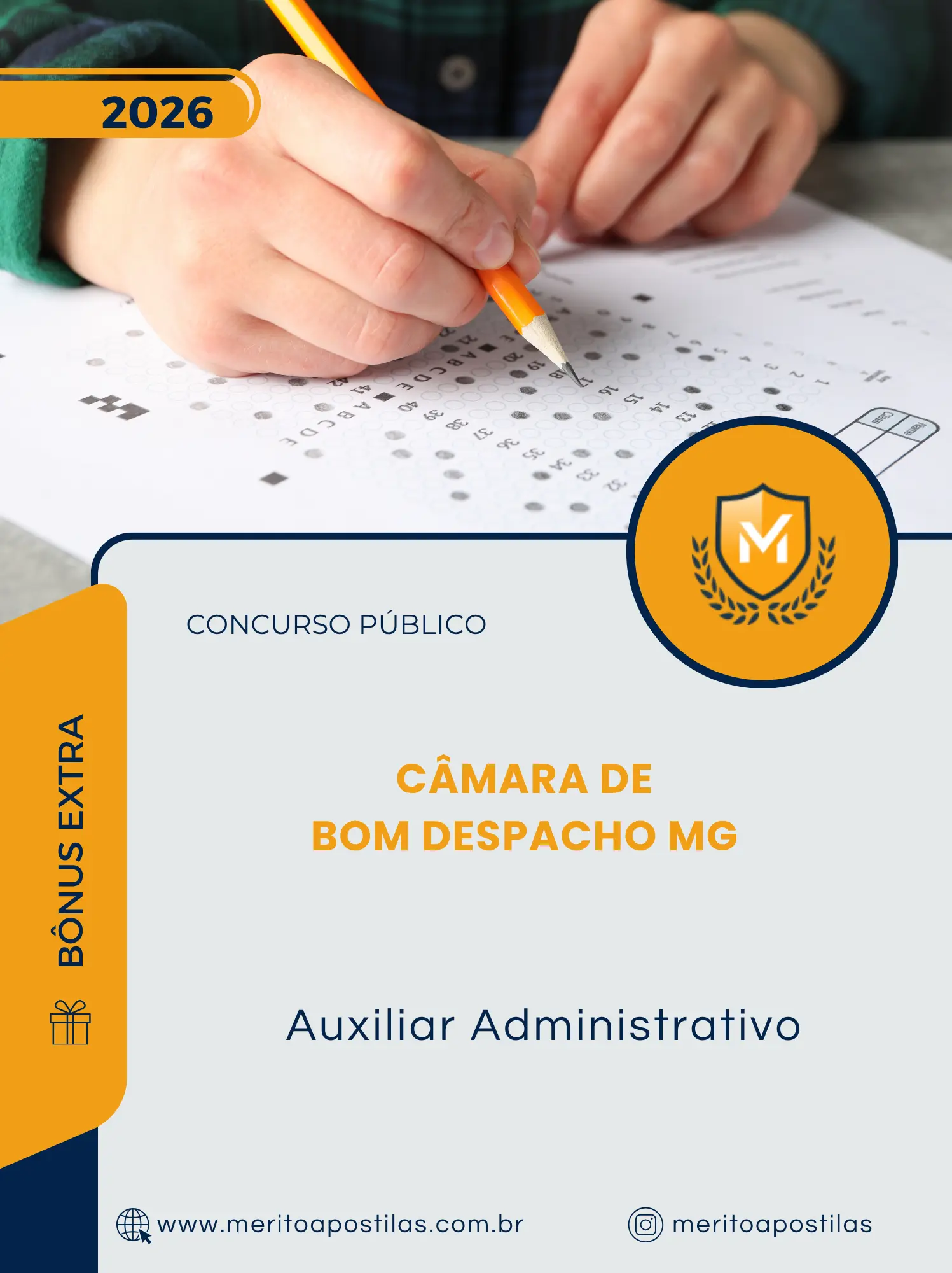 Apostila Auxiliar Administrativo Câmara de Bom Despacho MG 2026