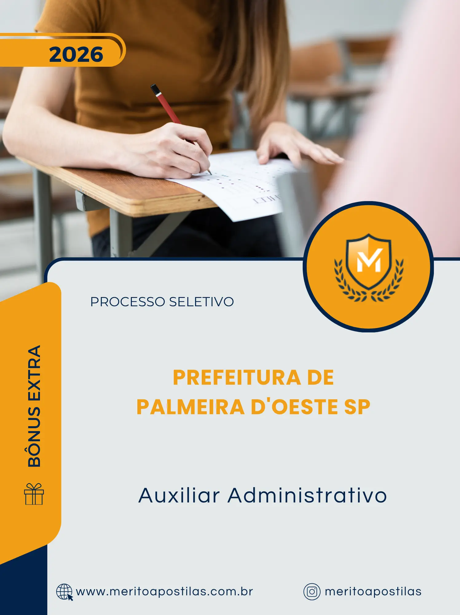 Apostila Auxiliar Administrativo Prefeitura de Palmeira d'Oeste SP 2026