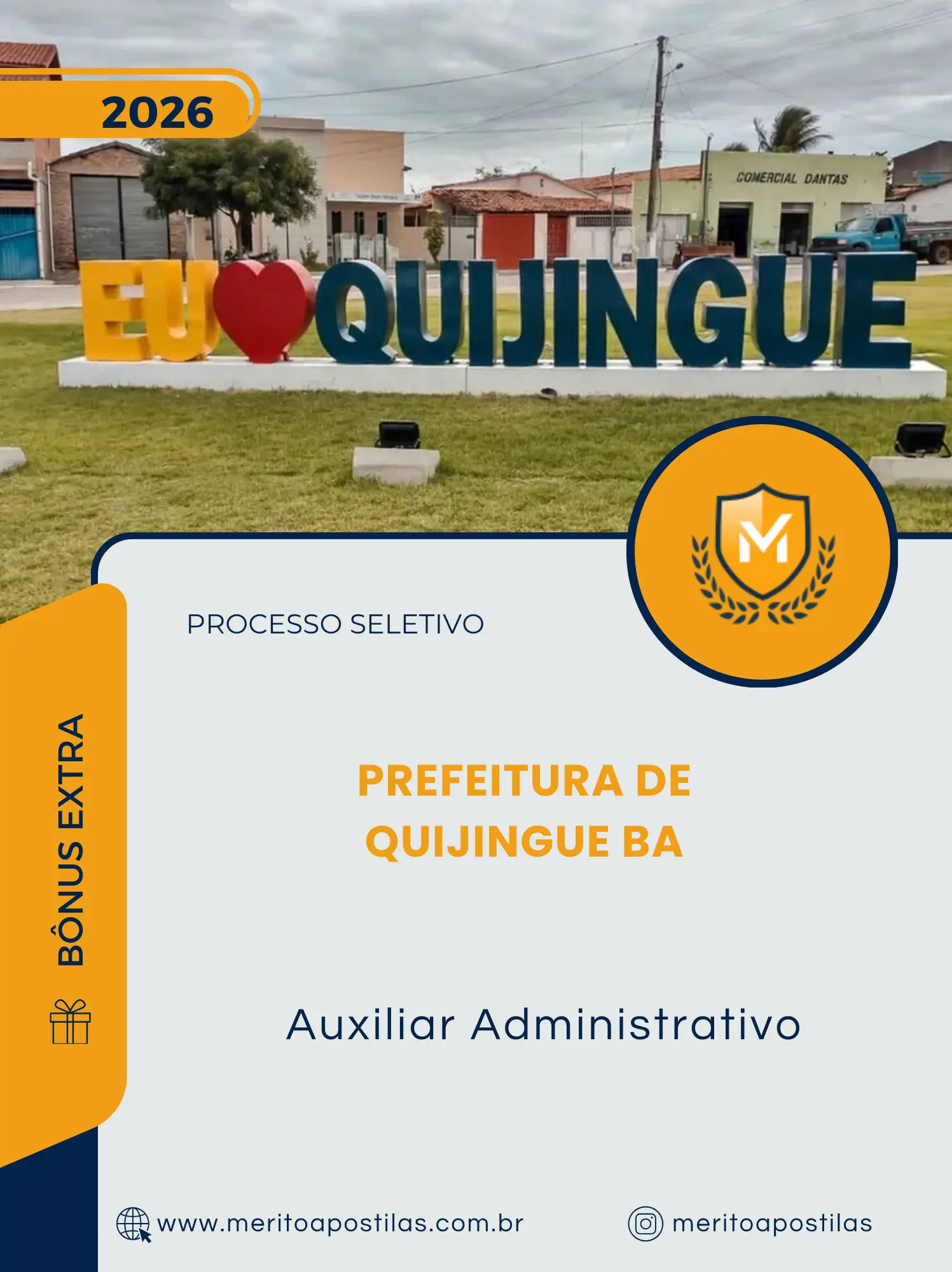 Apostila Auxiliar Administrativo Prefeitura de Quijingue BA 2026
