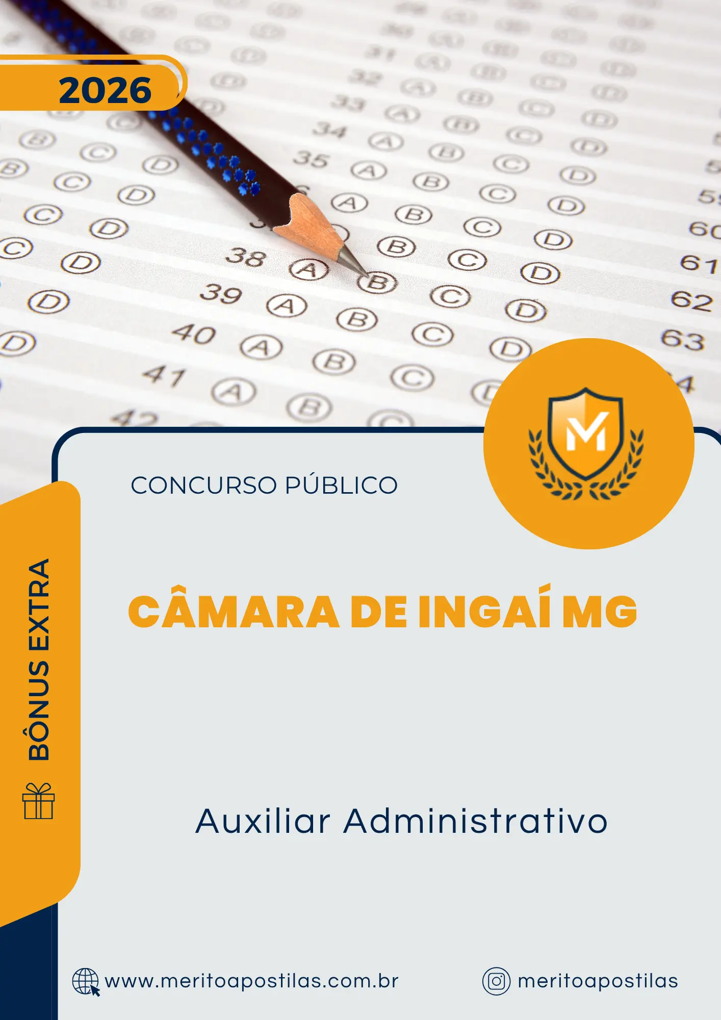 Apostila Auxiliar Administrativo Câmara de Ingaí MG 2026