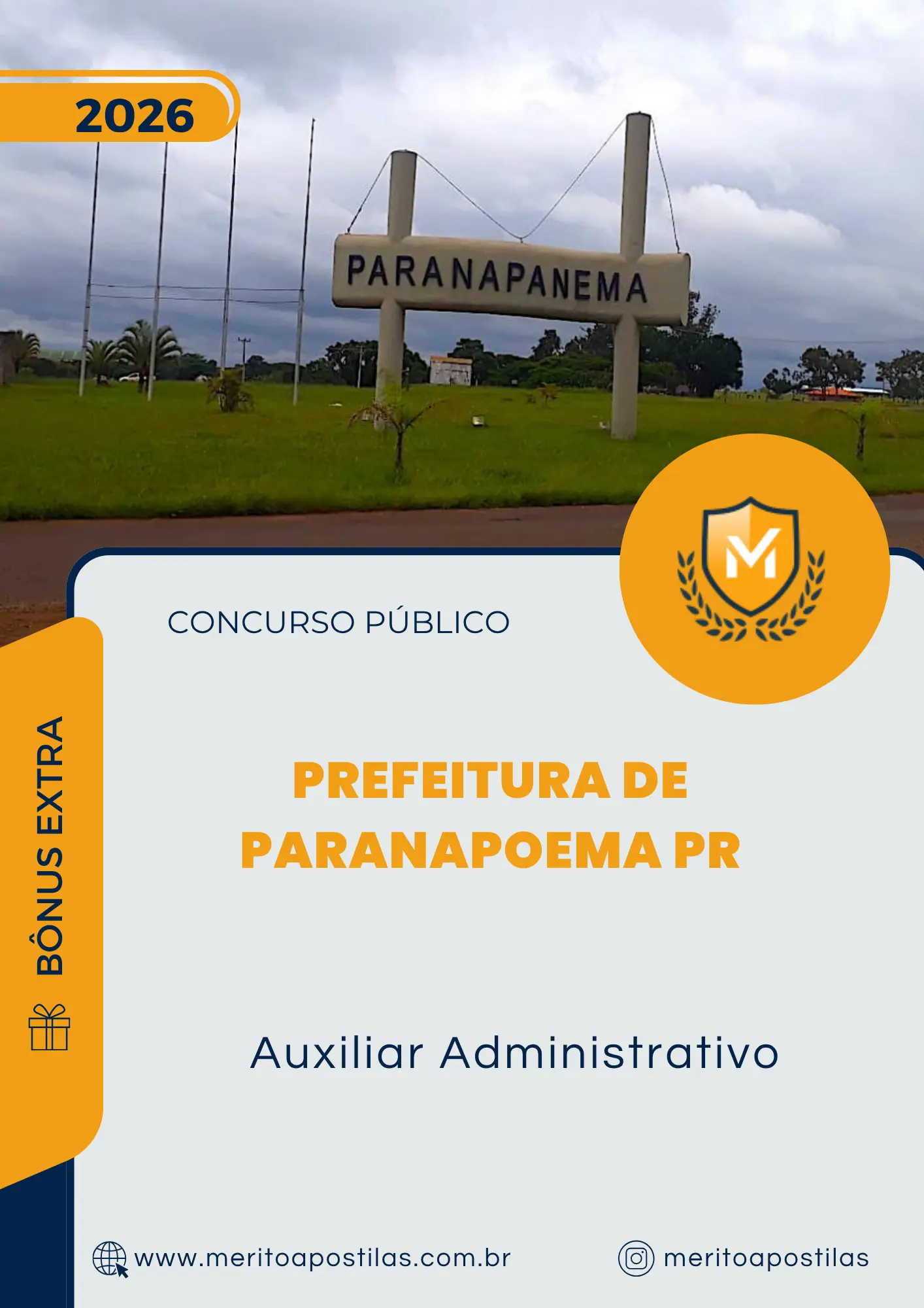 Apostila Auxiliar Administrativo Prefeitura de Paranapoema PR 2026