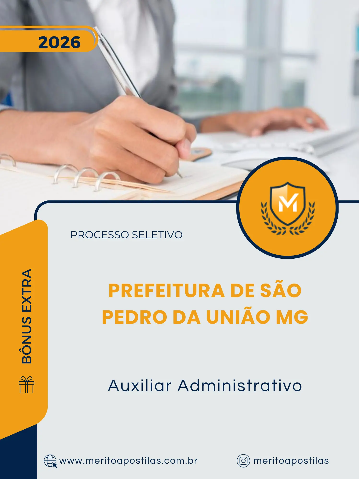Apostila Auxiliar Administrativo Prefeitura de São Pedro da União MG 2026