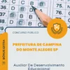 Apostila Auxiliar De Desenvolvimento Educacional Prefeitura de Campina do Monte Alegre SP 2026