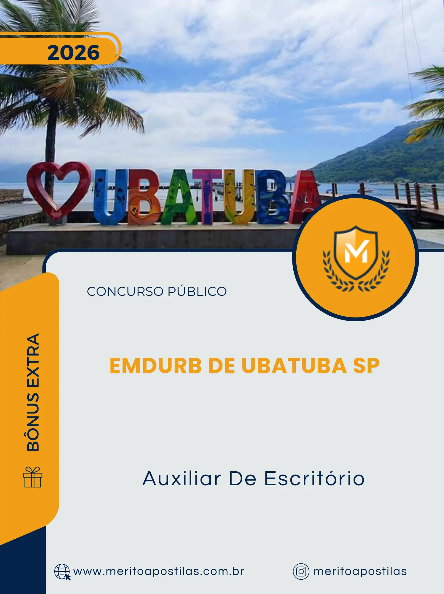 Apostila Auxiliar De Escritório Concurso Público EMDURB de Ubatuba SP 2026