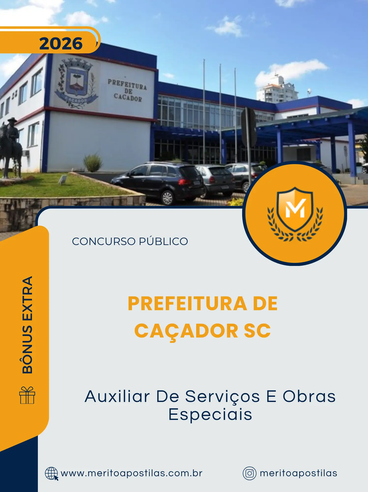 Apostila Auxiliar De Serviços E Obras Especiais Prefeitura de Caçador SC 2026